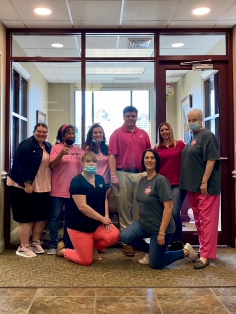 Bank FNBD "Paints The Town Pink" with Beauregard Chamber of Commerce Members